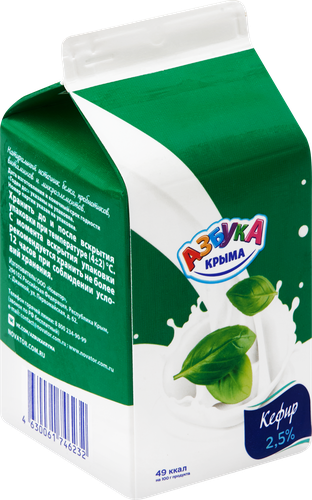 

Кефир АЗБУКА КРЫМА 2,5%, без змж, 450г