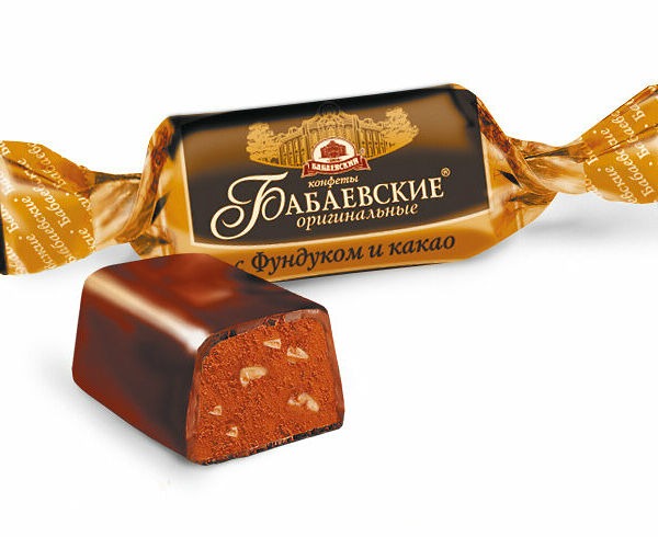 Конфеты шоколадные Бабаевские с фундуком и какао ТМ Бабаевский