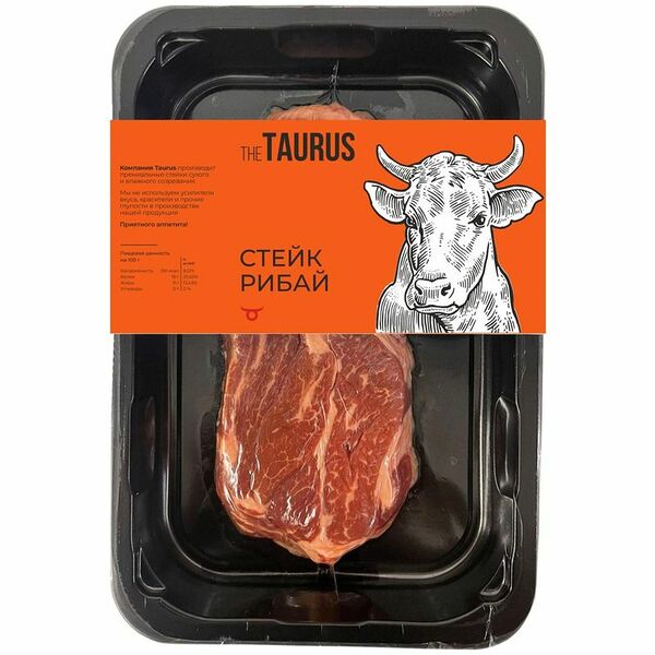 Стейк Taurus Рибай из говядины категории А охлаждённый, 300г