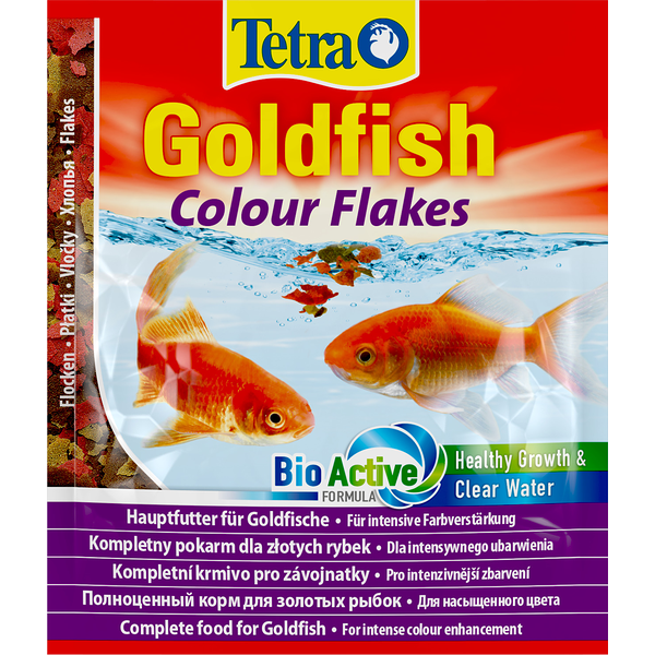 Корм Tetra Goldfish Colour для улучшения окраса золотых рыбок хлопья 12 г