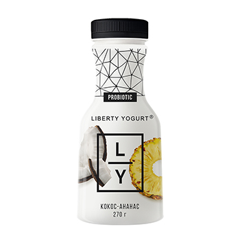 

Йогурт питьевой Liberty с ананасом, личи и кокосом 270 г