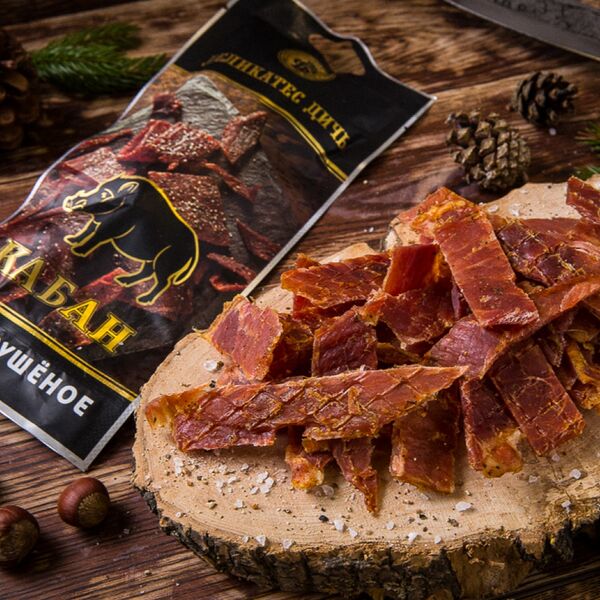 Мясо кабана сушеное