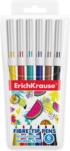

Фломастеры ERICHKRAUSE Washable 6 цветов