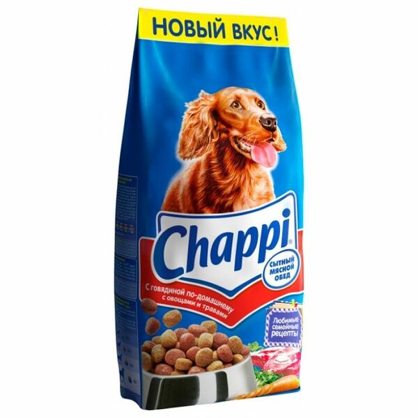 Сухой корм для собак Chappi «Сытный мясной обед. С говядиной по-домашнему», 2.5кг