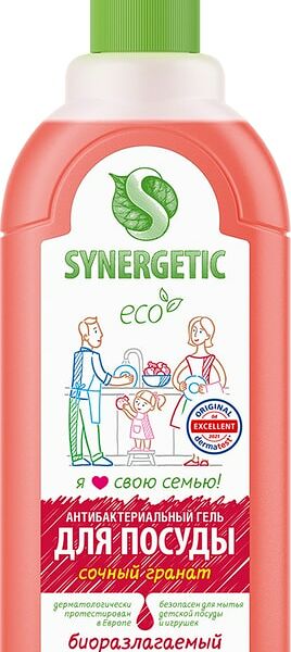 Средство для мытья посуды и детских игрушек Synergetic Гранат 500мл