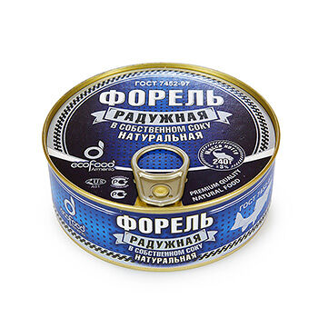 Форель EcoFood радужная в собственном соку ж/б