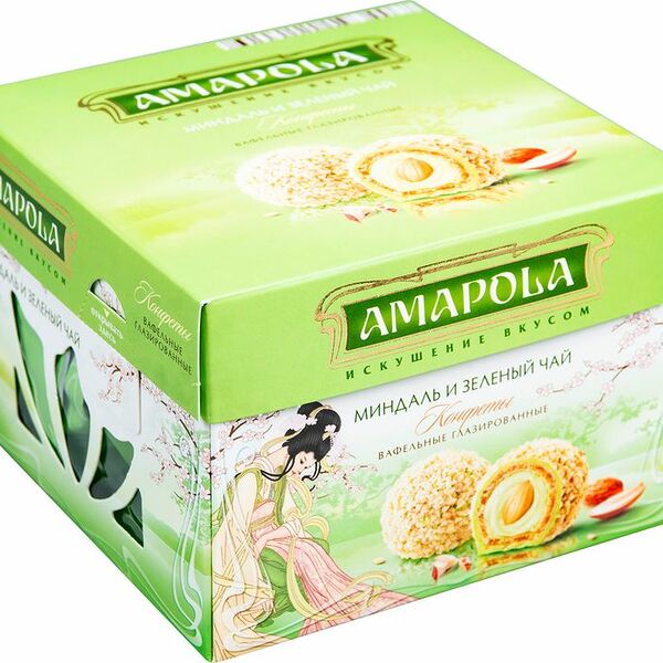 Набор конфет Amapola Миндаль и зеленый чай