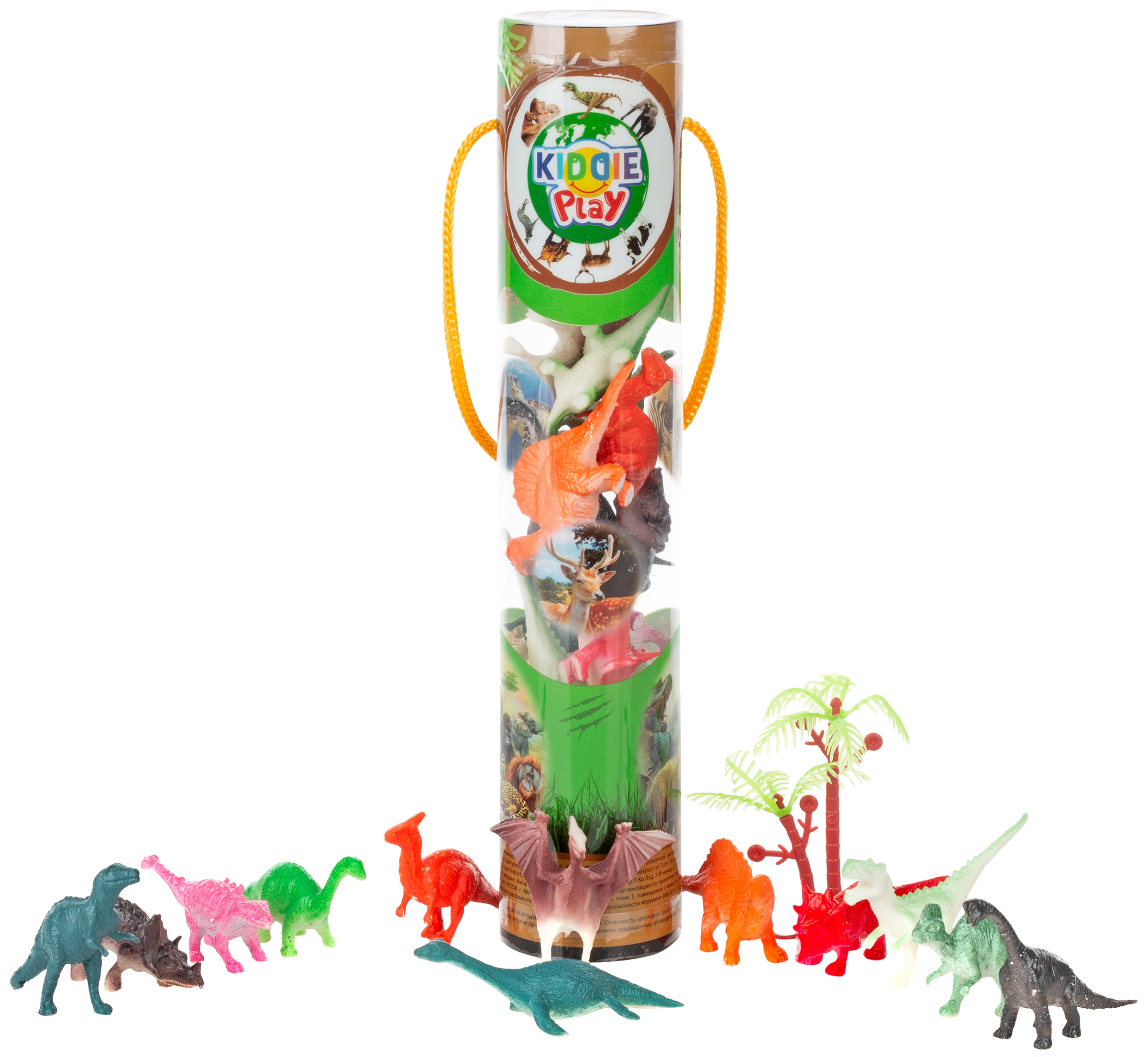 

Набор игровой KiddiePlay Динозавры в тубусе 5-6см, 12 шт