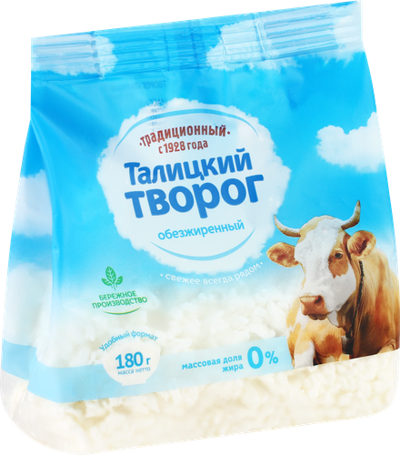 

Творог Талицкий Традиционный обезжиренный без змж 180 г