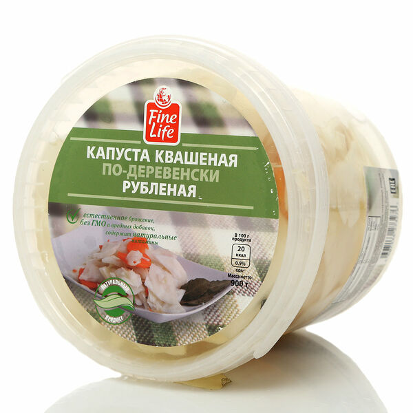 Капуста квашеная по-деревенски рубленая ТМ Fine Life (Файн Лайф)