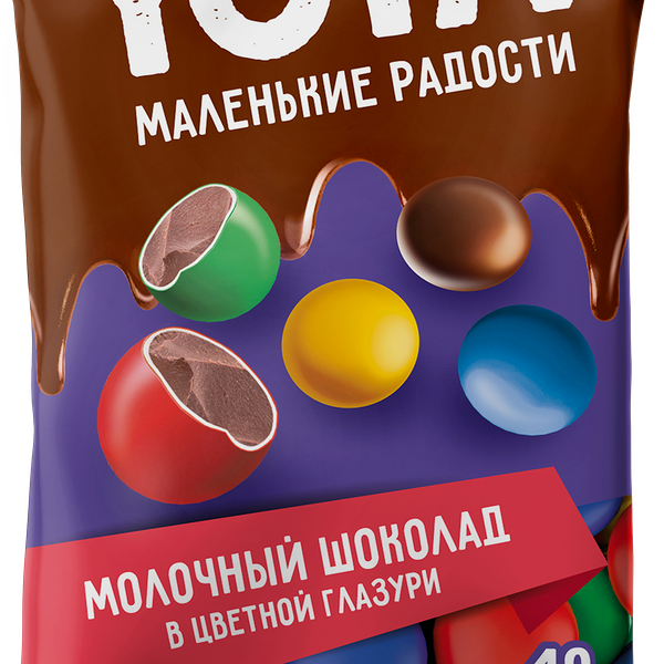 Драже Yota Молочный шоколад в цветной глазури 40 г