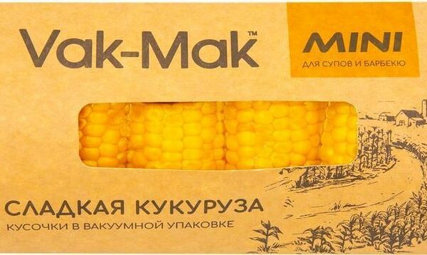 Кукуруза Vak-Mak сладкая вареная кусочками 240г