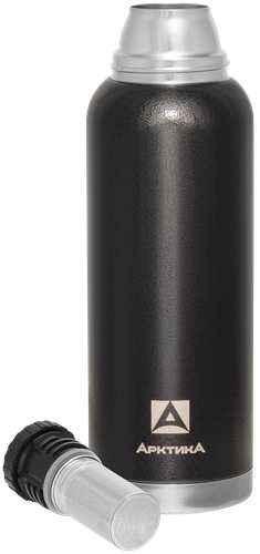 

Термос вакуумный для напитков Арктика 1.2 л, с ситечком, черный, арт. 106-1200С