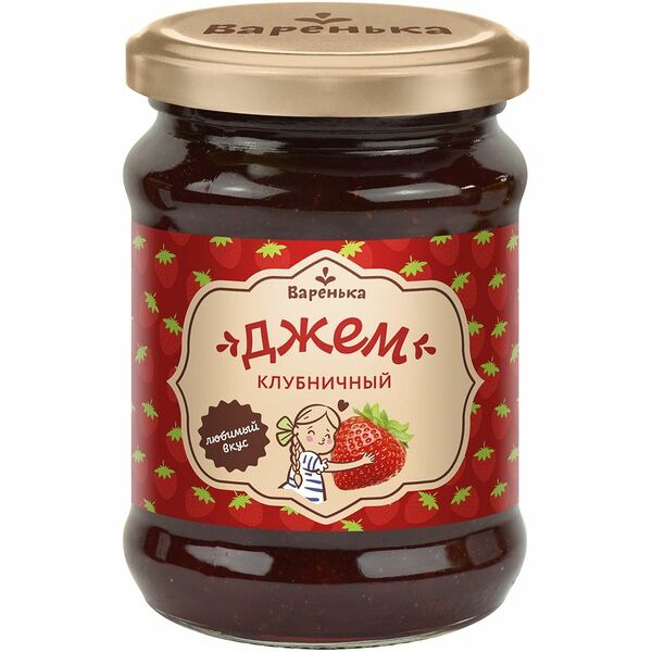 Джем Варенька Клубничный 320г