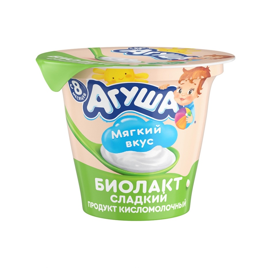 

Напиток кисломолочный Биолакт Агуша сладкий с 8 месяцев 3.2% 90 г