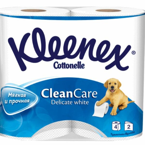 Kleenex Delicate white Бумага туалетная 4 шт. белая