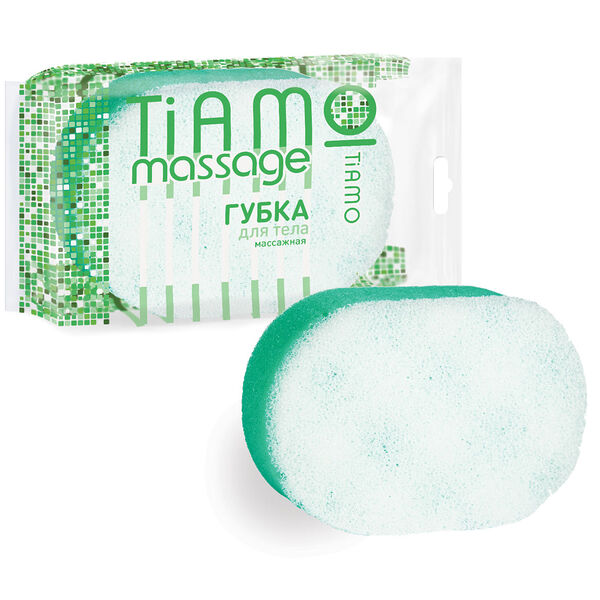 Губка для тела Tiamo Massage овал поролон массаж