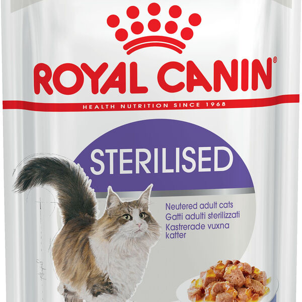 Royal Canin Sterilised пауч для кастрированных котов и стерилизованных кошек (кусочки в желе) Мясо