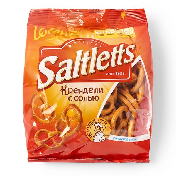 Крендели Lorenz Saltletts Классические с солью, 150 г