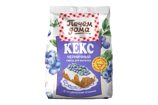 Смесь для выпечки Печем дома Кекс черничный 300 г