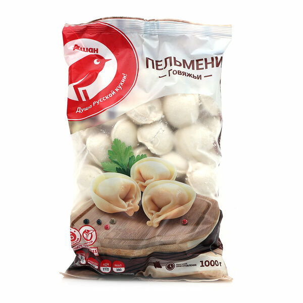 Пельмени говяжьи АШАН Красная птица 