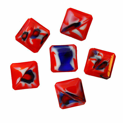 Бусины стеклянные 13*6мм, Z-672, 8шт/уп(4)