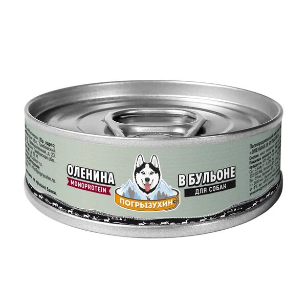 Корм Погрызухин влажный для собак Оленина в бульоне