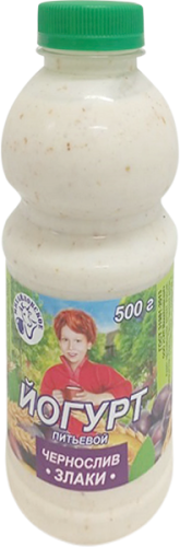 Йогурт Михайловское питьевой чернослив злаки 500 г