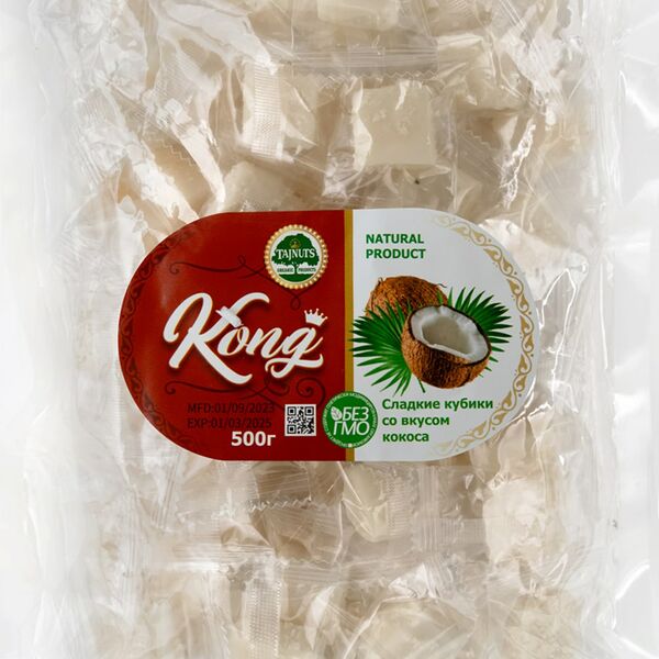 Кокос кубики Kong, 500 г
