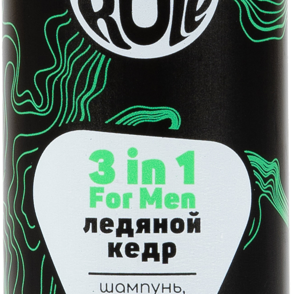 Средство для мужчин Cool Rule 3в1 Шампунь Кондиционер Гель для душа Ледяной кедр, 100 мл