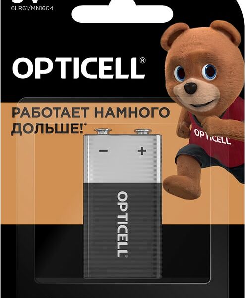 Батарейки Opticell 9V 6LR61 1шт