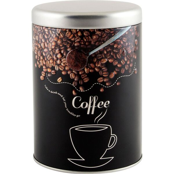 Банка с крышкой Кофе, 900 мл, металл