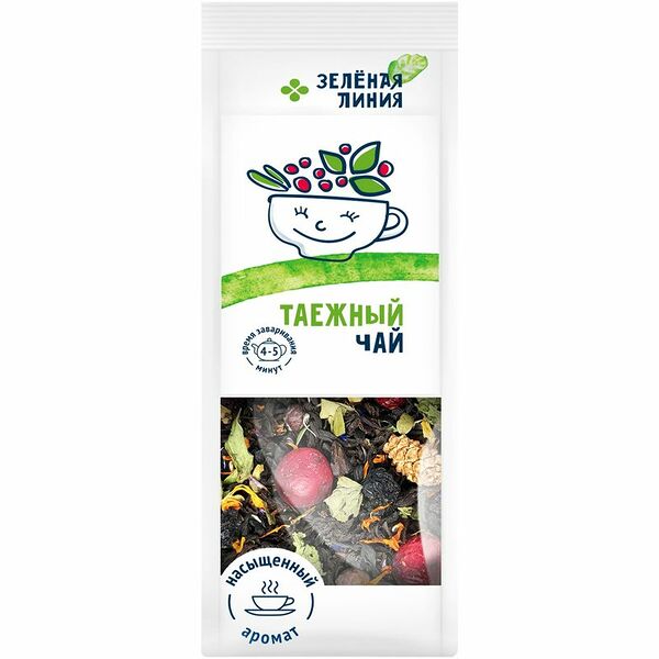 Чай черный Зеленая линия Таежный чай
