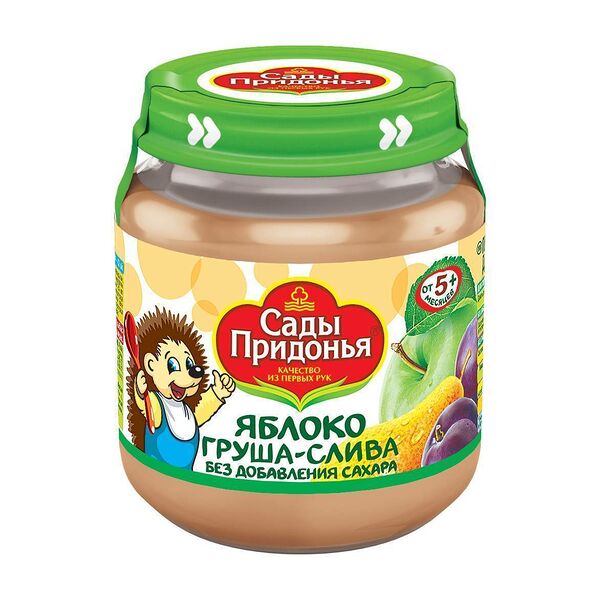 Фруктовое пюре Сады Придонья груша-слива-яблоко с 5 месяцев