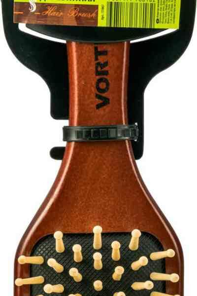 Расческа массажная Vortex 51007 Прямоугольная деревянная, 20 см