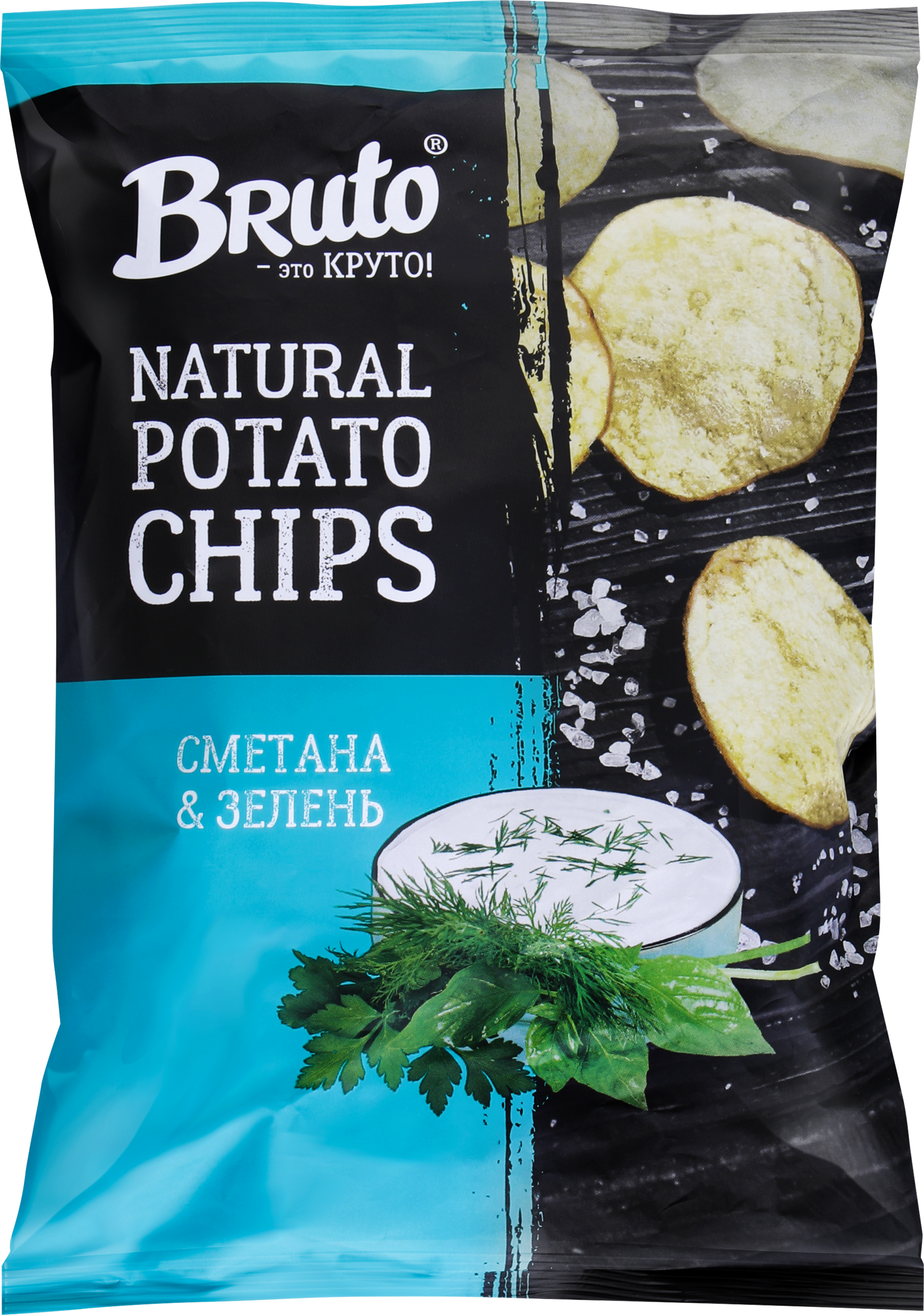 

Чипсы картофельные BRUTO со вкусом сметаны с зеленью, 70 г
