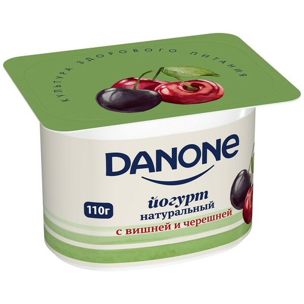 Йогурт Danone с вишней и черешней 2,9%