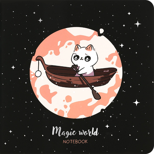 Записная книжка MESHU Magic world, 40 листов, на скрепке, 17х17см