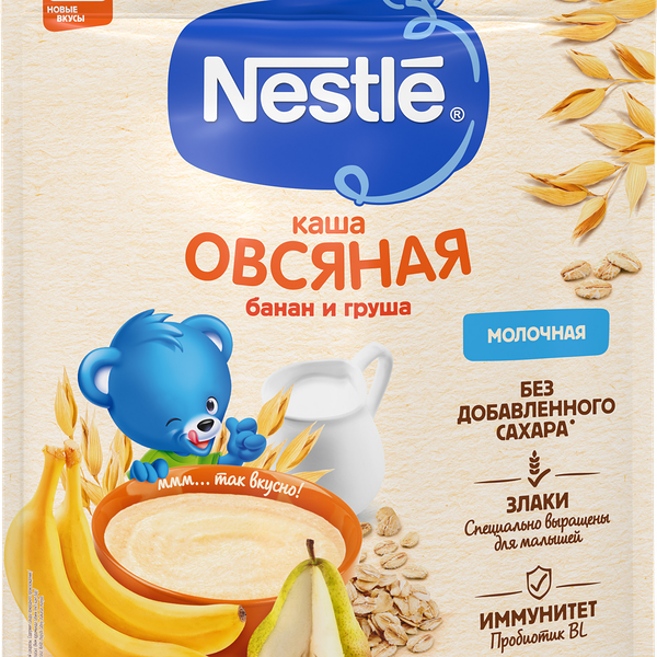 Nestle Каша молочная овсяная груша банан с 6 месяцев 200 г