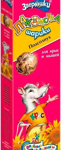 Лакомства для декоративных крыс и мышей Зоомир Зверюшки подсолнух 5шт 50г