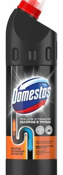 Гель для устранения засоров в трубах Domestos