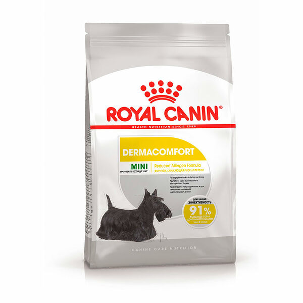 Сухой корм Royal Canin Mini Dermacomfort для собак мелких пород с раздраженной кожей, птица