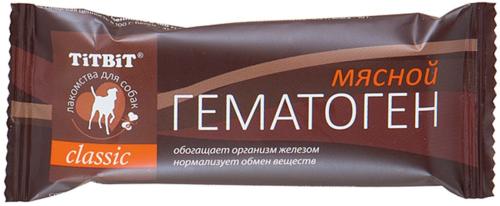 

Лакомство для собак Titbit Classic Гематоген мясной 35 г