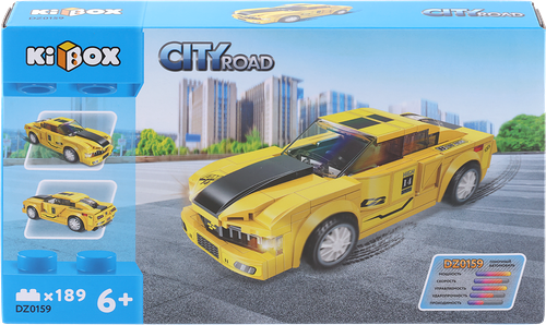 Конструктор Kibox гоночный автомобиль, дизайн в ассортименте