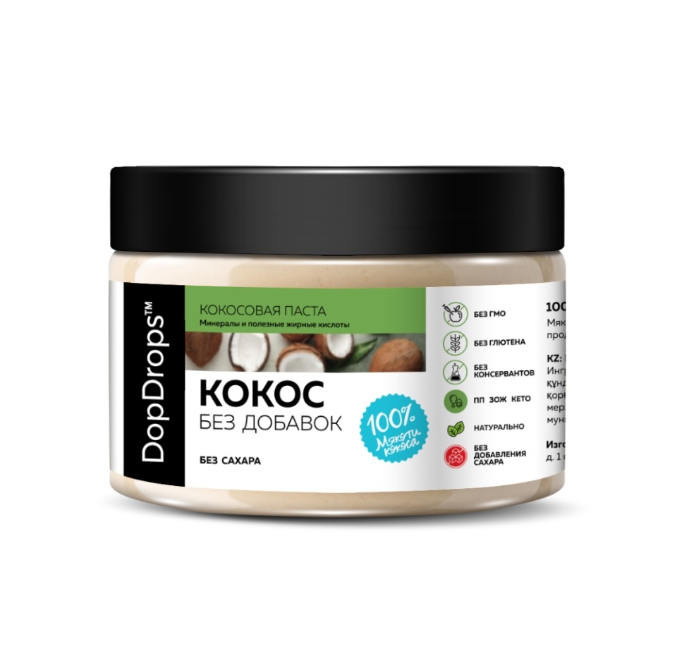 

Паста кокосовая DopDrops без сахара 250 г