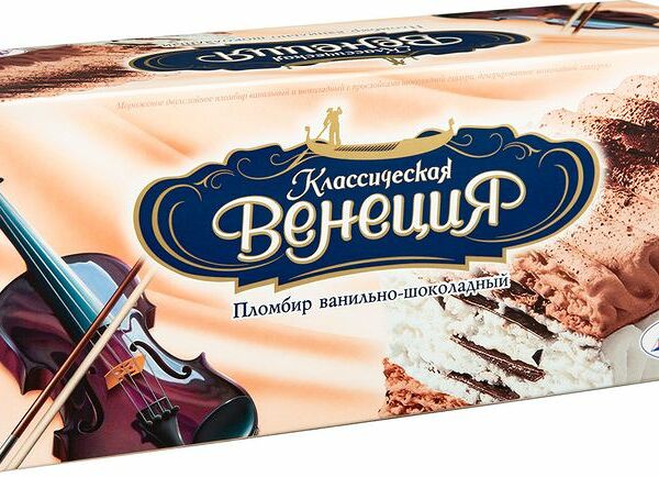 Мороженое пломбир Талосто Классическая Венеция Ванильно-шоколадный