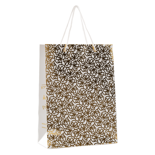 Пакет подарочный золотой