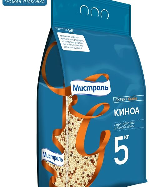 Крупа Мистраль Киноа белые и красные зерна 4.5кг