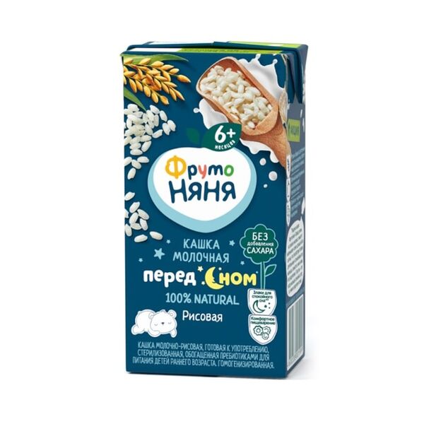 Кашка молочно-рисовая ФрутоНяня с 6 месяцев, 200 мл