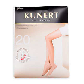Колготки Kunert Cotton Sole 20 den, цвет черный, размер 2